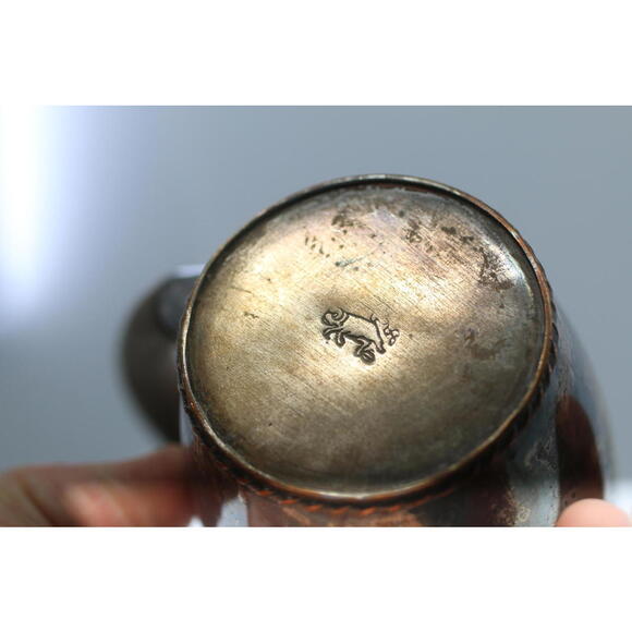 Antique Silver Plate Coffee Pot Wood Handle Hinged Lid - Picture 13 of 16